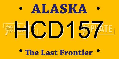 HCD157 Alaska License Plate