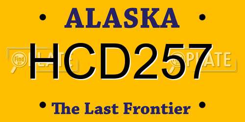 HCD257 Alaska License Plate
