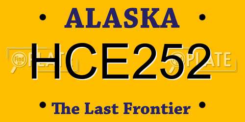 HCE252 Alaska License Plate
