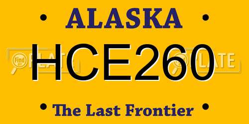 HCE260 Alaska License Plate