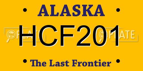 HCF201 Alaska License Plate
