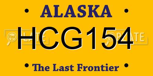 HCG154 Alaska License Plate