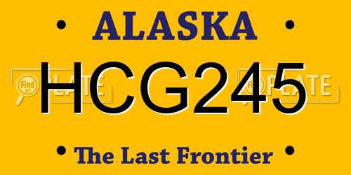 HCG245 Alaska License Plate