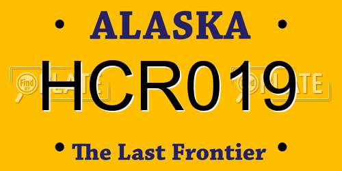 HCR019 Alaska License Plate