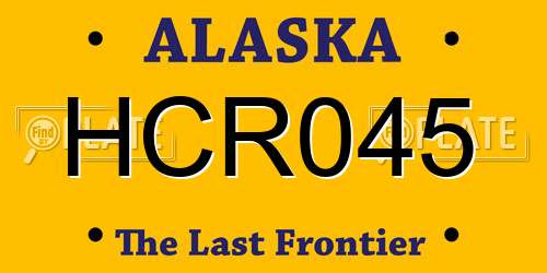 HCR045 Alaska License Plate