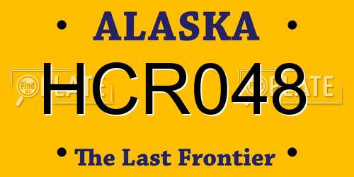 HCR048 Alaska License Plate