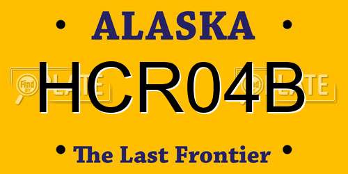 HCR04B Alaska License Plate