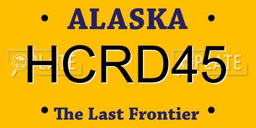 HCRD45 Alaska License Plate