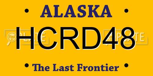 HCRD48 Alaska License Plate