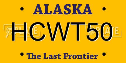 HCWT50 Alaska License Plate