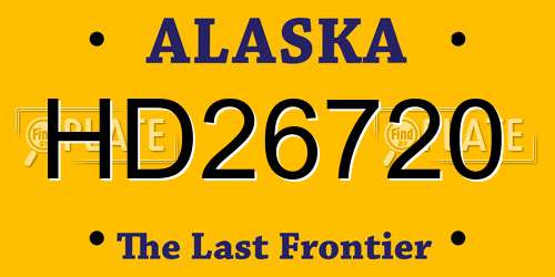 HD26720 Alaska License Plate