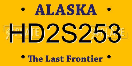 HD2S253 Alaska License Plate