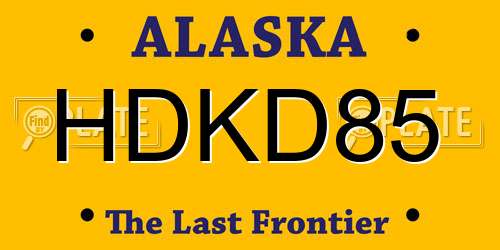 HDKD85 Alaska License Plate