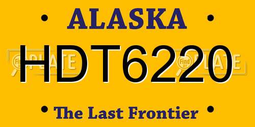 HDT6220 Alaska License Plate