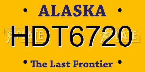HDT6720 Alaska License Plate