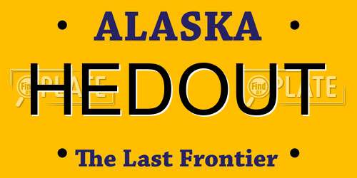 HEDOUT Alaska License Plate