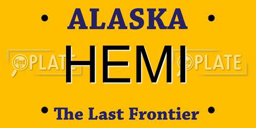 HEMI Alaska License Plate