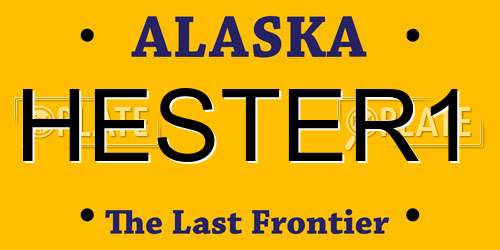 HESTER1 Alaska License Plate