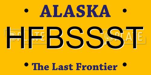 HFBSSST Alaska License Plate