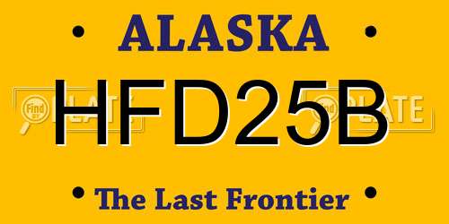 HFD25B Alaska License Plate