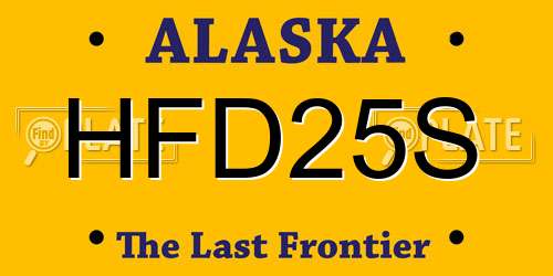HFD25S Alaska License Plate