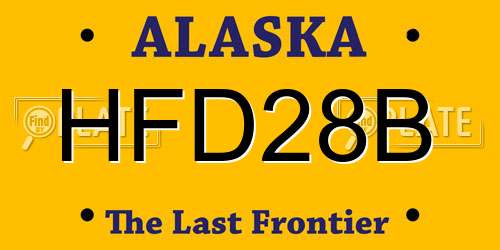 HFD28B Alaska License Plate