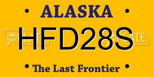 HFD28S Alaska License Plate