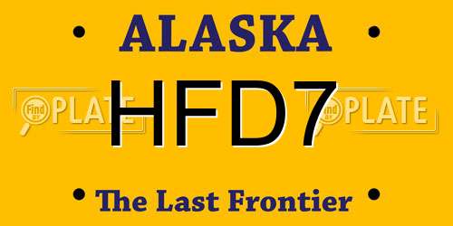 HFD7 Alaska License Plate