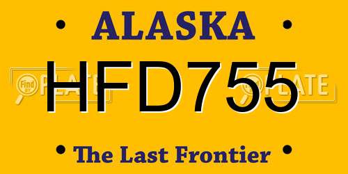 HFD755 Alaska License Plate