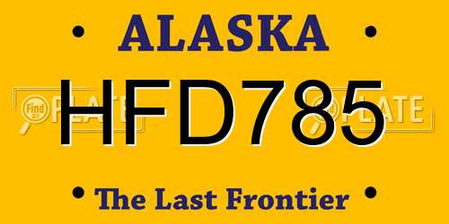 HFD785 Alaska License Plate