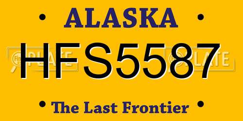 HFS5587 Alaska License Plate