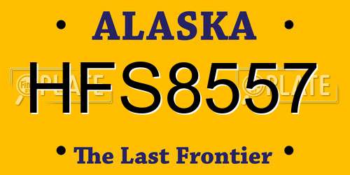 HFS8557 Alaska License Plate