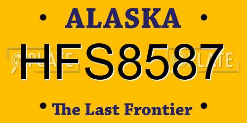 HFS8587 Alaska License Plate