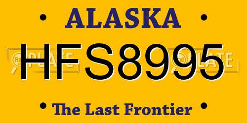 HFS8995 Alaska License Plate