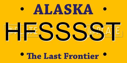 HFSSSST Alaska License Plate