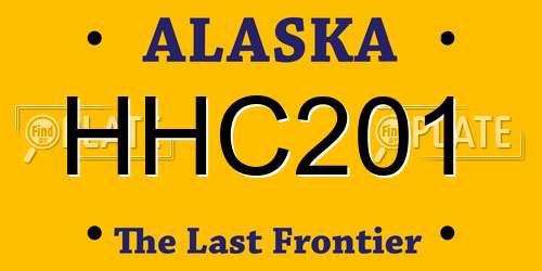 HHC201 Alaska License Plate