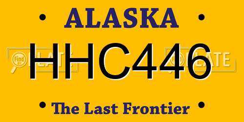 HHC446 Alaska License Plate