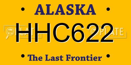 HHC622 Alaska License Plate
