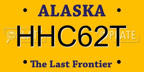 HHC62T Alaska License Plate
