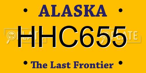 HHC655 Alaska License Plate