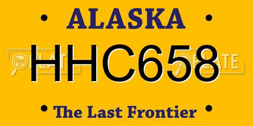 HHC658 Alaska License Plate