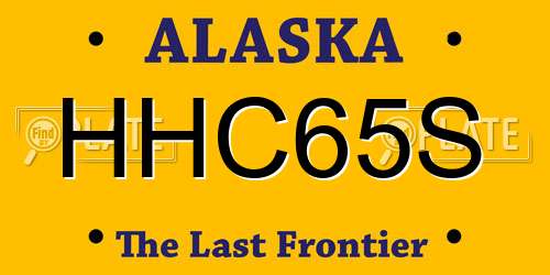 HHC65S Alaska License Plate