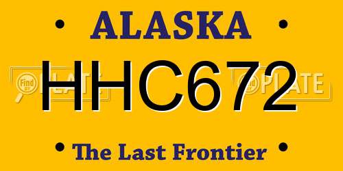 HHC672 Alaska License Plate