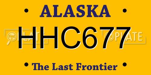 HHC677 Alaska License Plate