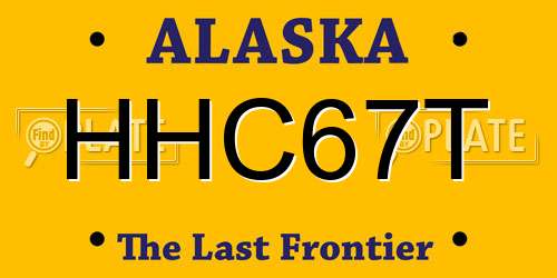 HHC67T Alaska License Plate