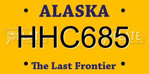 HHC685 Alaska License Plate