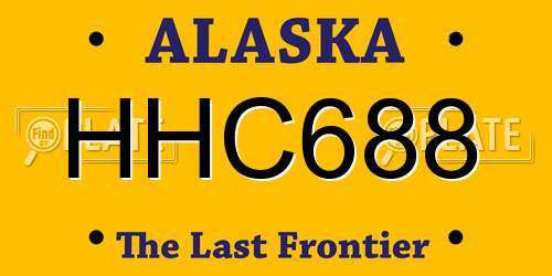 HHC688 Alaska License Plate