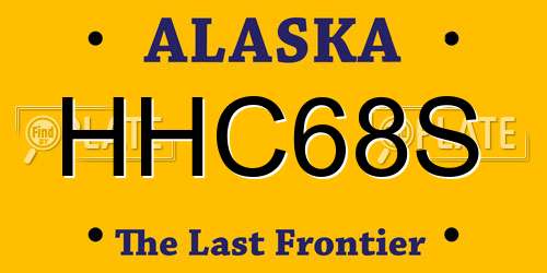 HHC68S Alaska License Plate