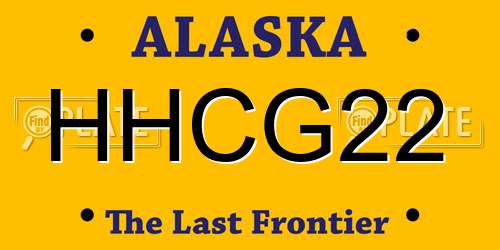 HHCG22 Alaska License Plate