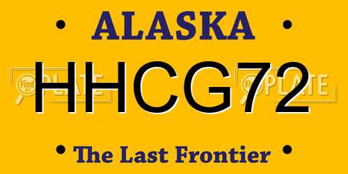 HHCG72 Alaska License Plate